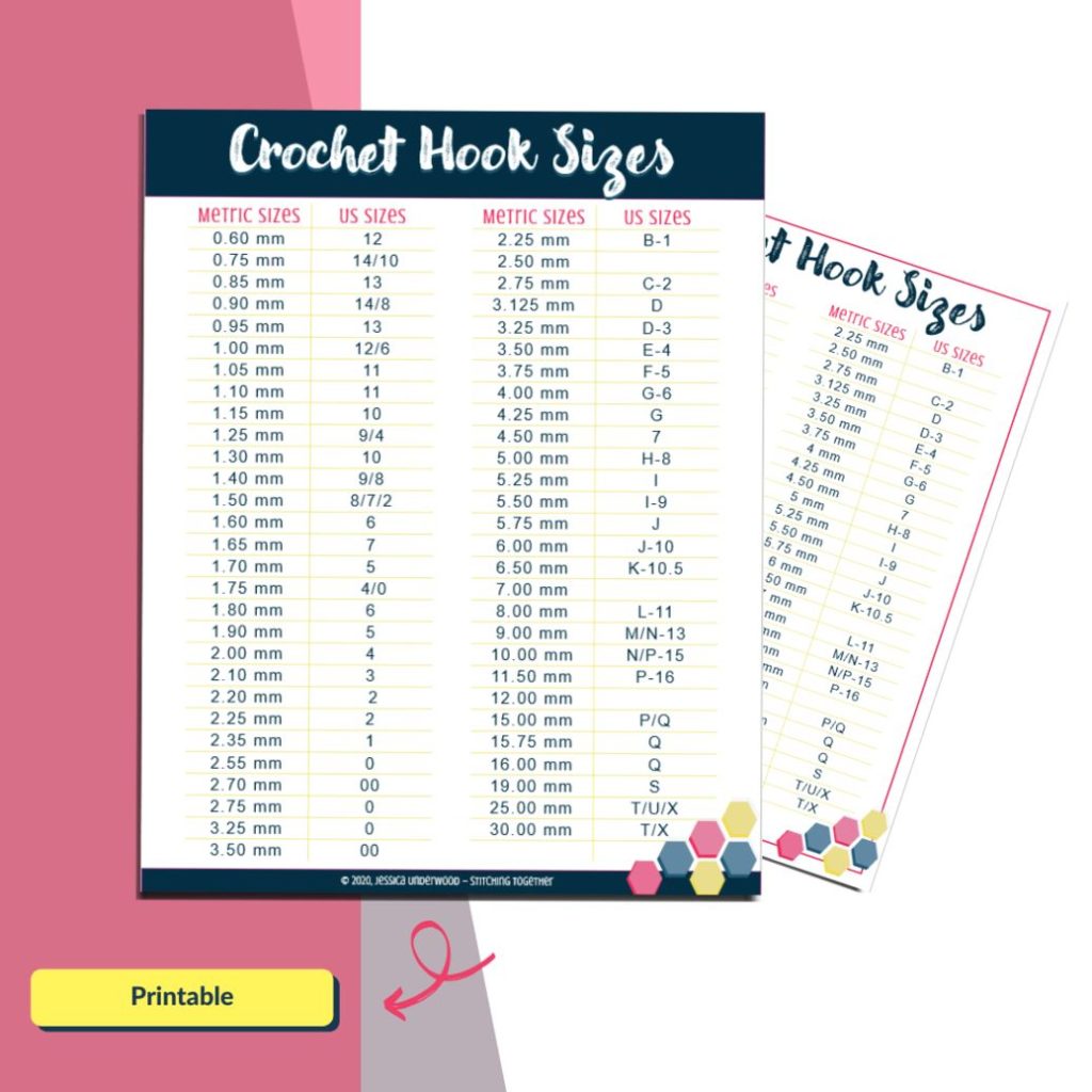 Crochet Hook Size Conversion Chart Ygraph