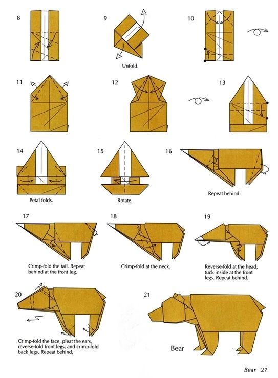 Bear origami
