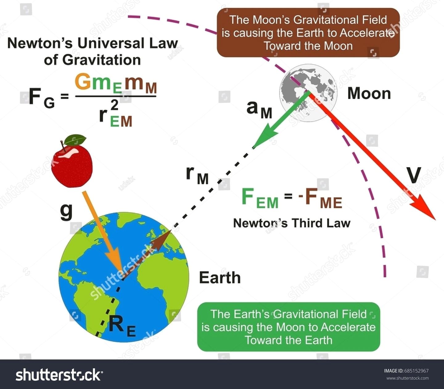 Newtons law of gravitation with formula