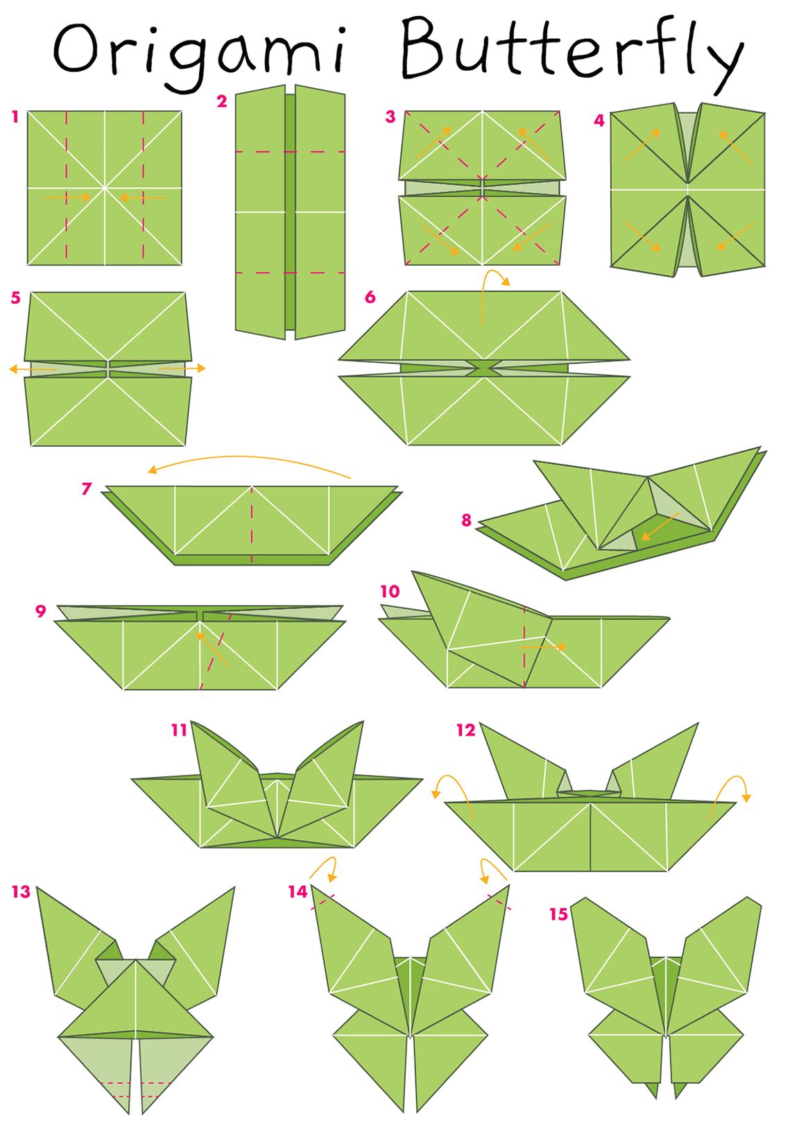 Origami butterfly instructions