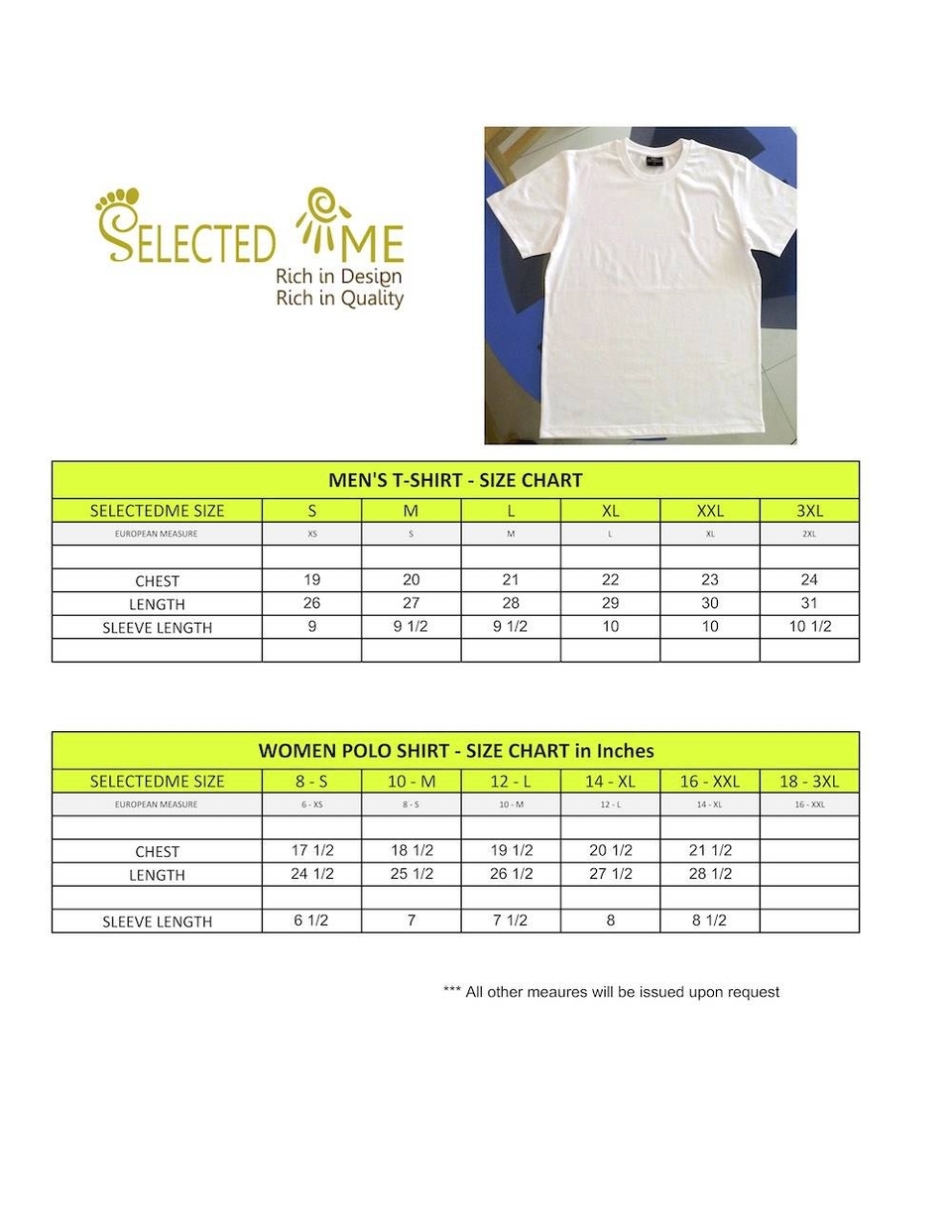 Shirt Neck Size Chart
